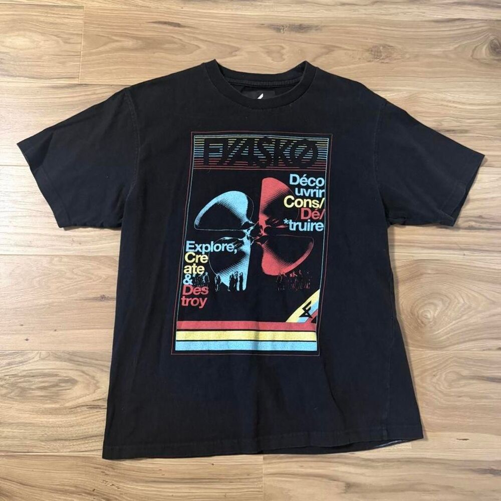 Fyasko Y2K Style Skater grunge graphic big print Streetwear Tee Size Large